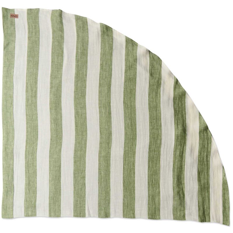 Kip&Co Moss Stripe Tablecloth Round image number 0
